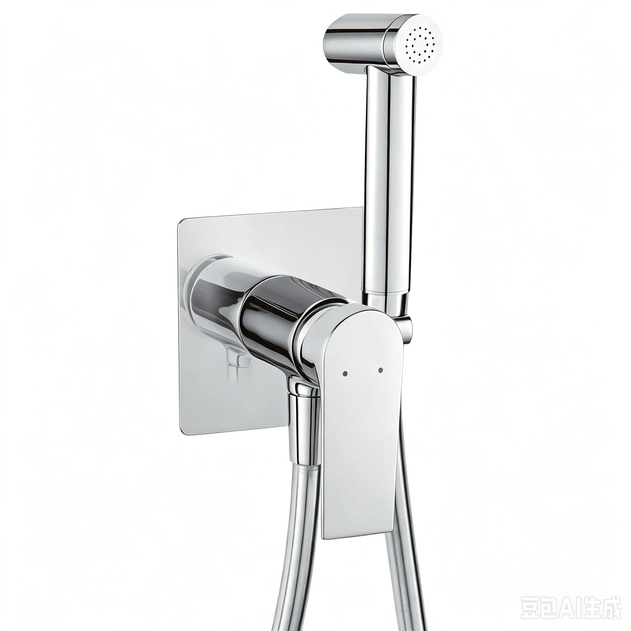 Toilet Cleaning Spray Gun,Wall Mounted Chrome Concealed Bidet Shower Mixer Set Brass Body Handheld Spray Gun For Bathroom Toilet