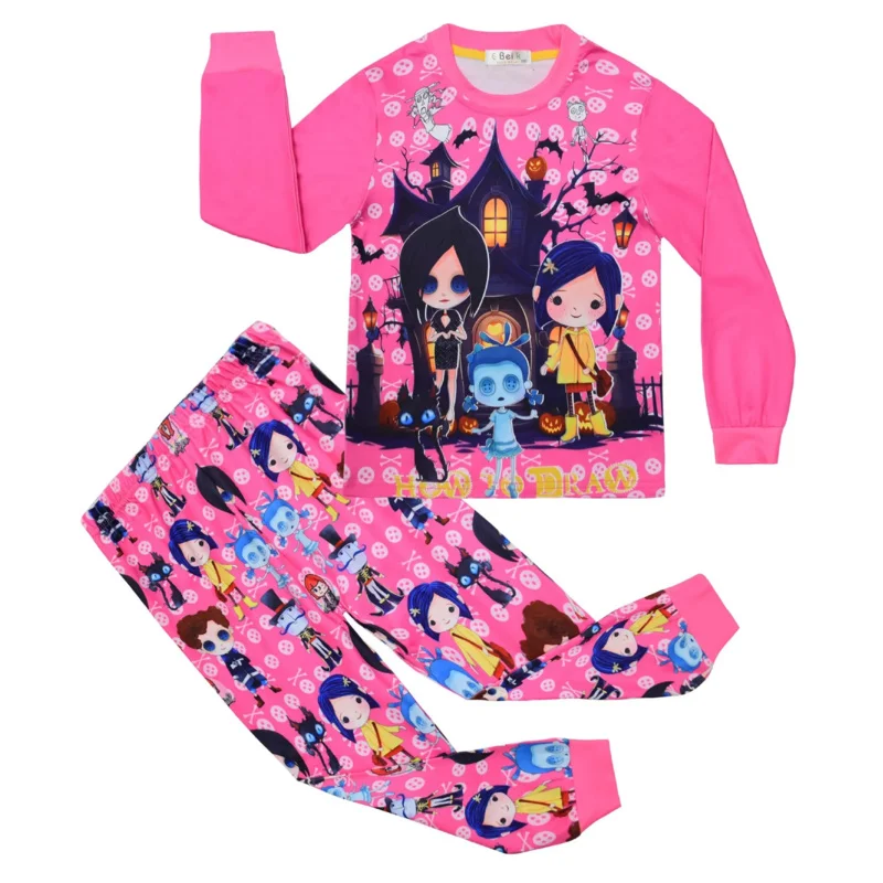 AIAI 2025New disfraz de Cosplay Coraline & The Secret Door pijamas para niñas payaso Halloween fiesta de Navidad trajes divertidos