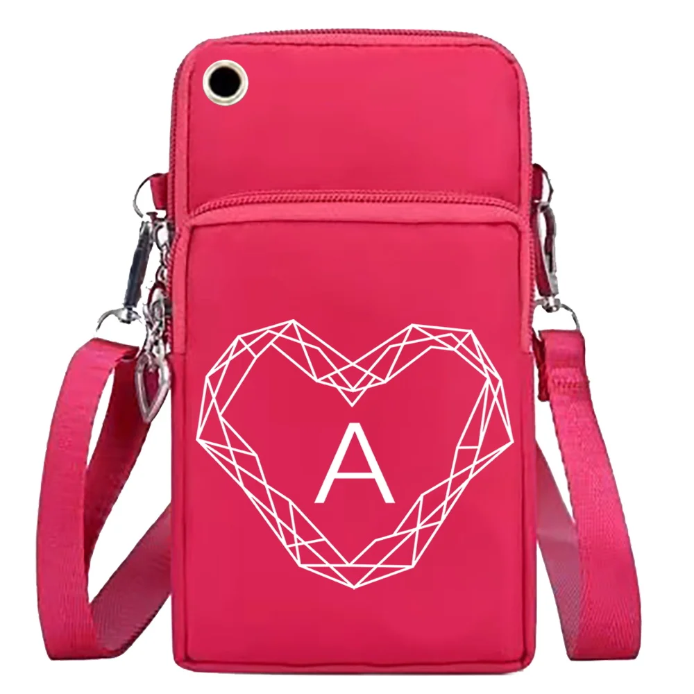 Mobile Phone Bag Wallets 2024 Women Crossbody Bags for Apple/Huawei/Samsung Cell Phone Packet Diamond Letter Print Wrist Pack