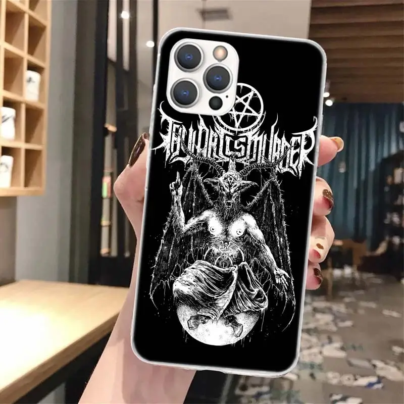 Satanic Goat Satan Devil Soft Phone Case For iPhone 16 15 14 13 12 11 Pro Max X XR XS 7 Plus 8 + SE 2020 Pattern Customized Cove