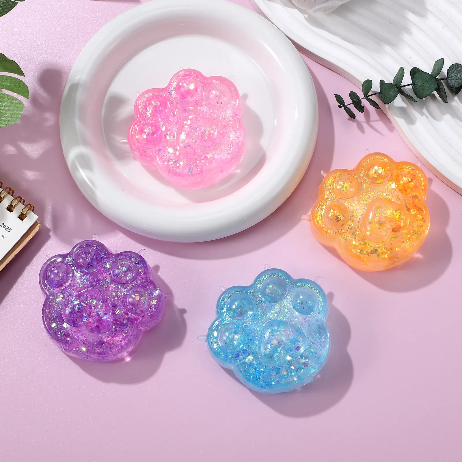 4pcs-cat-paw-squishy-squeeze-soft-sensory-stress-fun-kawaii-animal-pinch-relaxation-for-home-office-outdoors-squishy-cat-paw