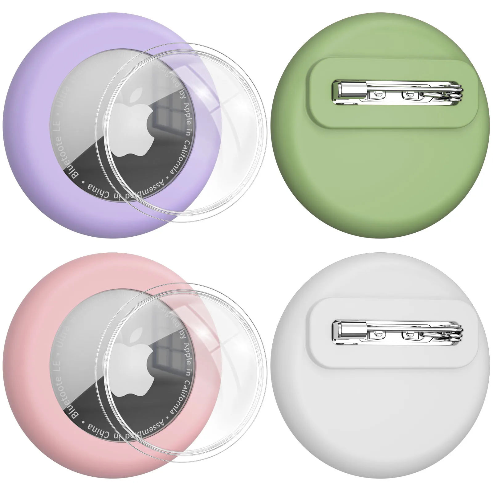 Tempat Silikon untuk Casing Apple Airtag dengan Pin Tak Terlihat Penutup Pelacak GPS AirTag untuk Ransel Sepatu Pakaian Lansia Anak-anak