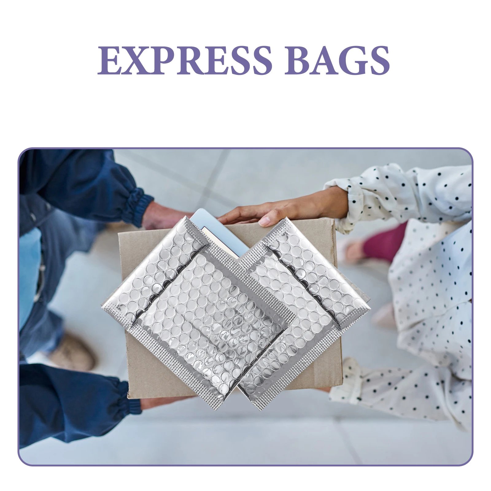 

100pcs Aluminum Film Bubble Bags Self Seal Sturdy Envelopes for Shipping Mailing Documents Office School Use Wear Resistant