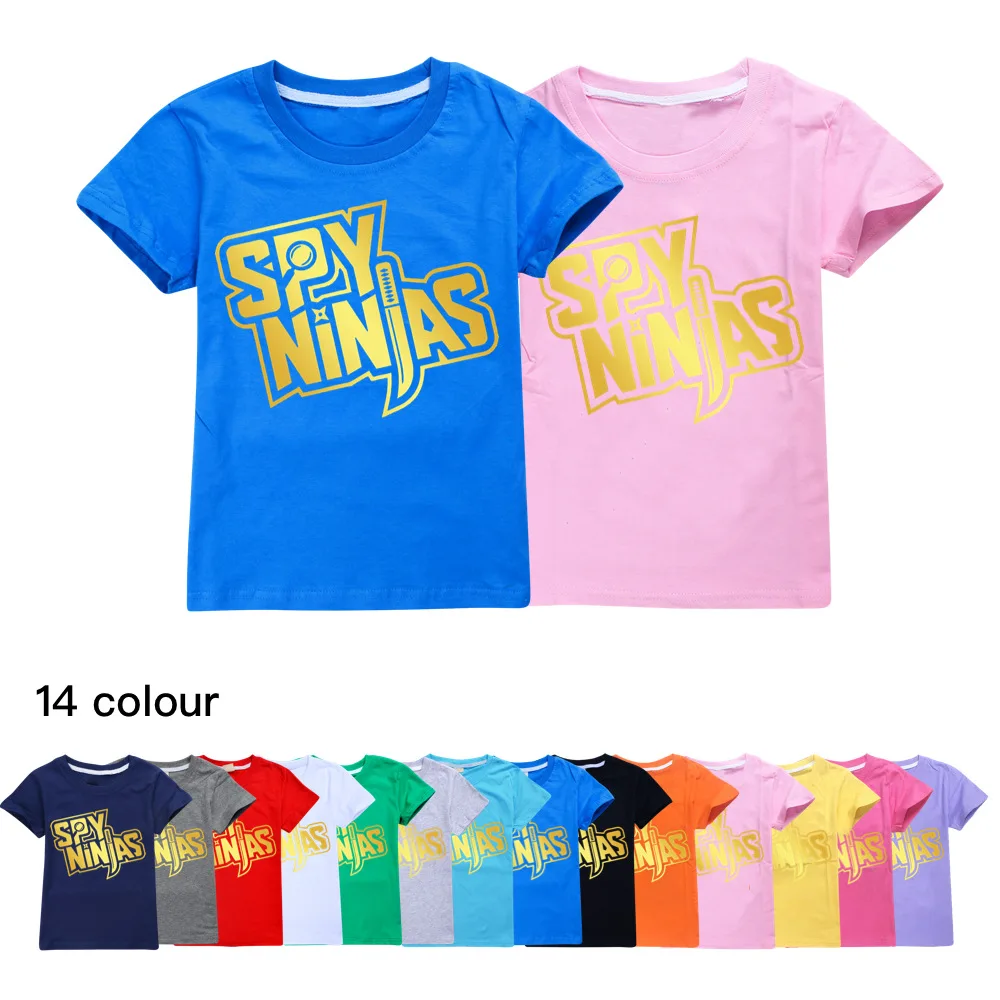 Children SPY NINJAS Sweatshirt Baby Boys Summer Clothes Toddler Girls Casual Tops Kids Short Sleeve Cotton T-Shirts 2-16Y