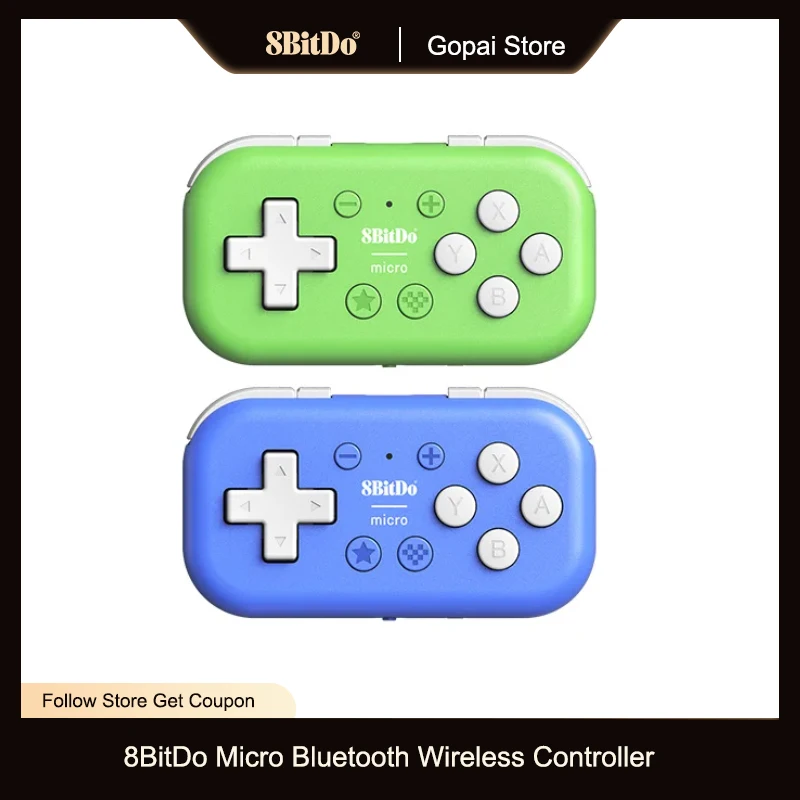 8BitDo Micro Bluetooth Wireless Gamepad for Nintend Switch Windows Android macOS iOS iPadOS Raspberry Pi Game Controller