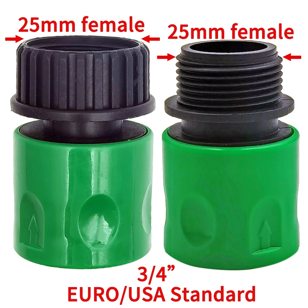 WUJIE 3/4 \'\'szybkie złącze sutek EURO Barb króciec gwintowy do 16mm 20mm wąż PE rury nawadniania kropelkowego ogrodowej System nawadniania