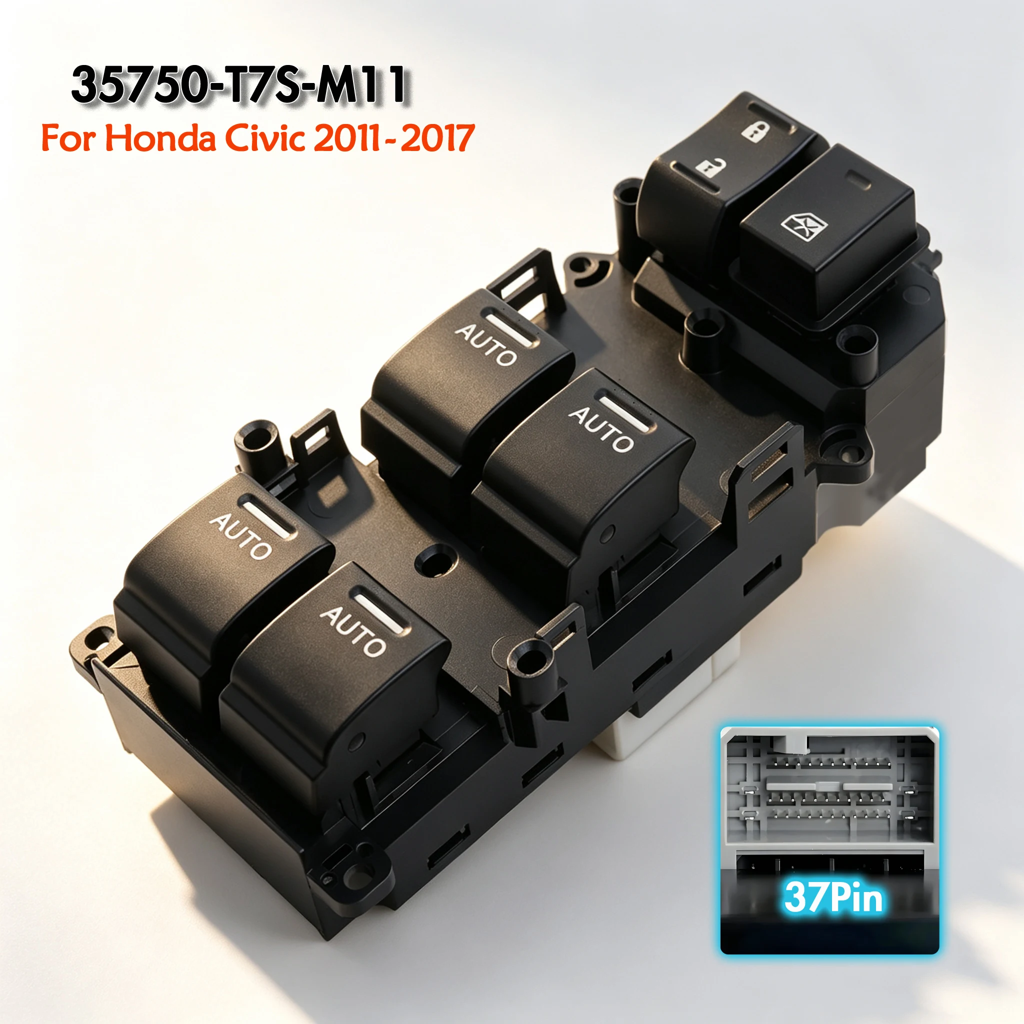 35750-T7S-M11 For Honda Civic 2011-2017,4*Auto Driver Side Electric Master Power Window Switch Glass Lifter Control Button