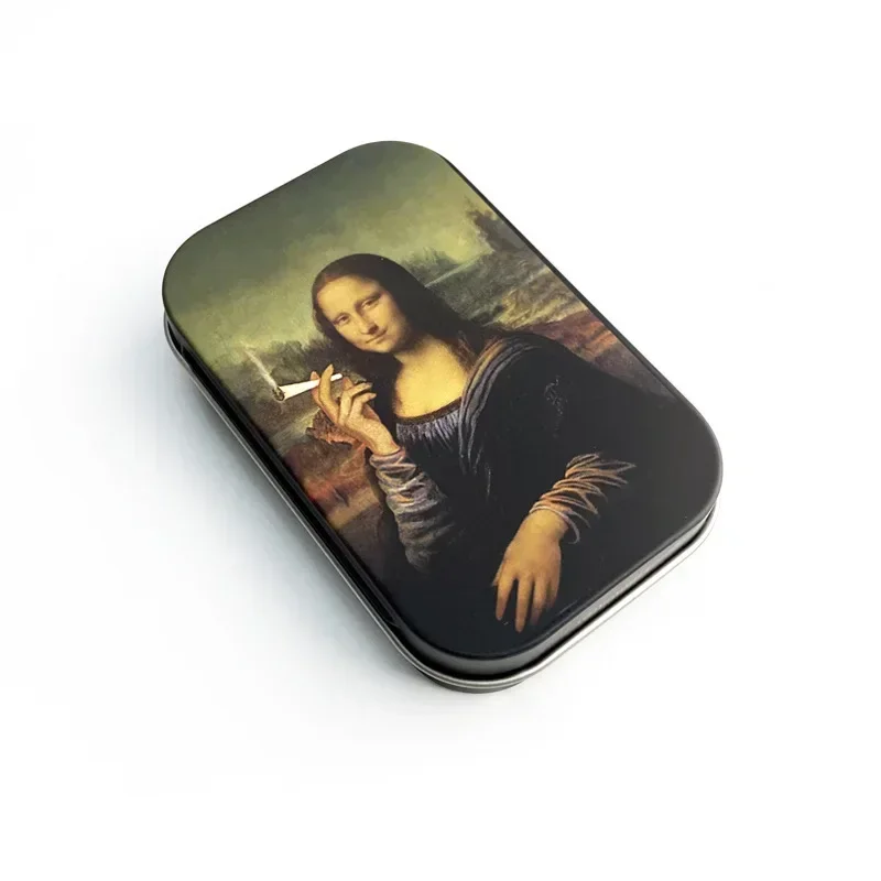 Creative Tinplate Small Empty Metal Tin Flip Storage Box Case Organizer for Money Coin Candy Key Cigarette Earrings