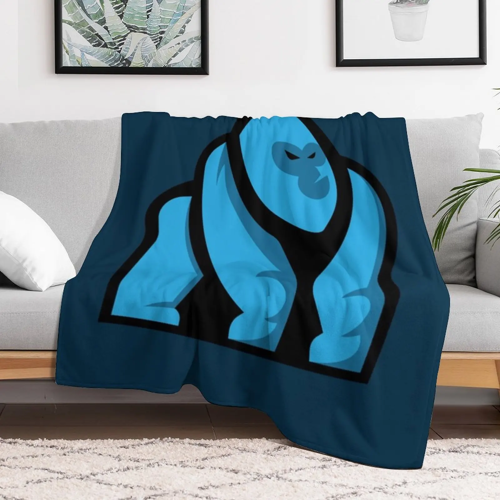 

gorilla tag modern blue Throw Blanket Sofa Throw Thermal Fashion Sofas Blankets