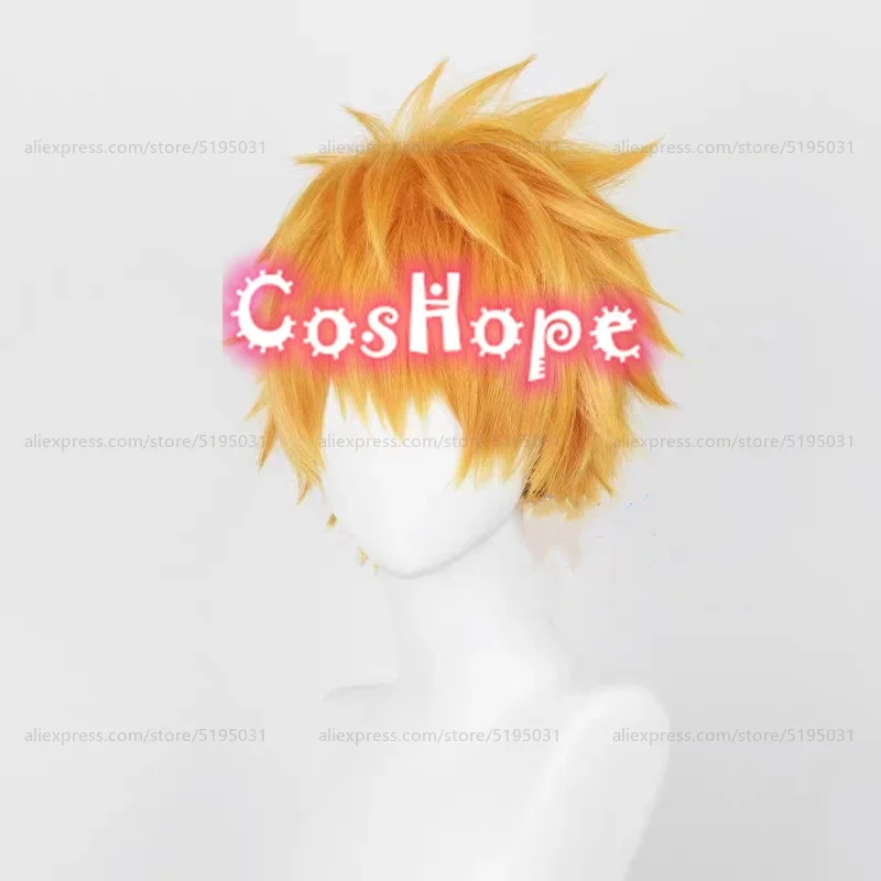 Kurosaki ichigo peruca cosplay kunigami rensuke peruca 30cm peruca laranja cosplay anime perucas sintéticas resistentes ao calor