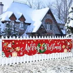 Merry Christmas Outdoor Banner Garden Christmas Ornaments Christmas Decor For Home 2025 Navidad Xmas Gift Happy New Year 2026