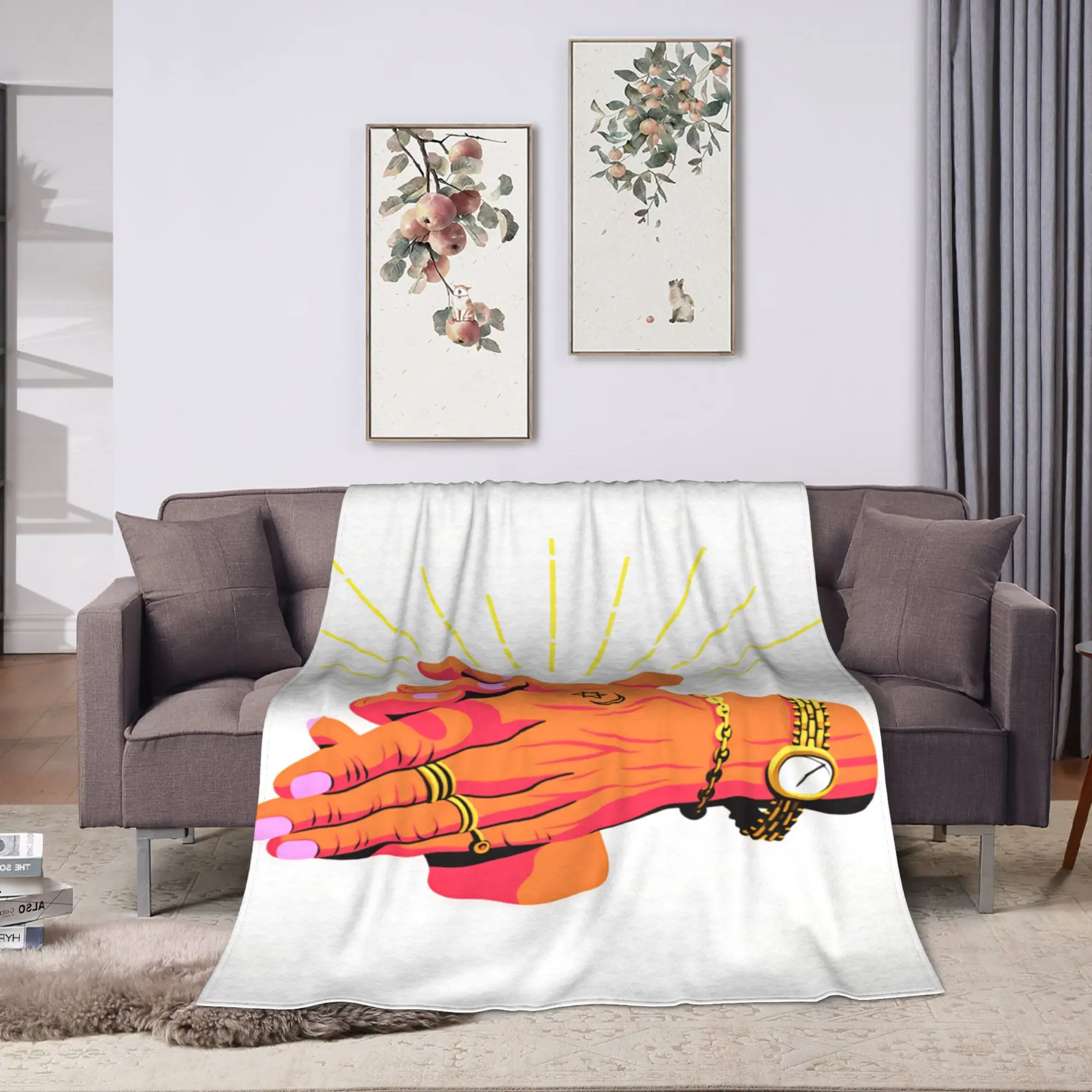 Super Soft Blanket Travel Camarón de la Isla  Throw Blanket  Flannel Bedspread For Home Decor Funny Sofa Bed Cover