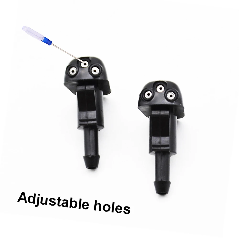 APKTNKA 2PCS Front Windshield Wiper Water Washer Jet Nozzle For Hyundai Santa Fe Sonata Tiburon Elantra Coupe For Kia Rio