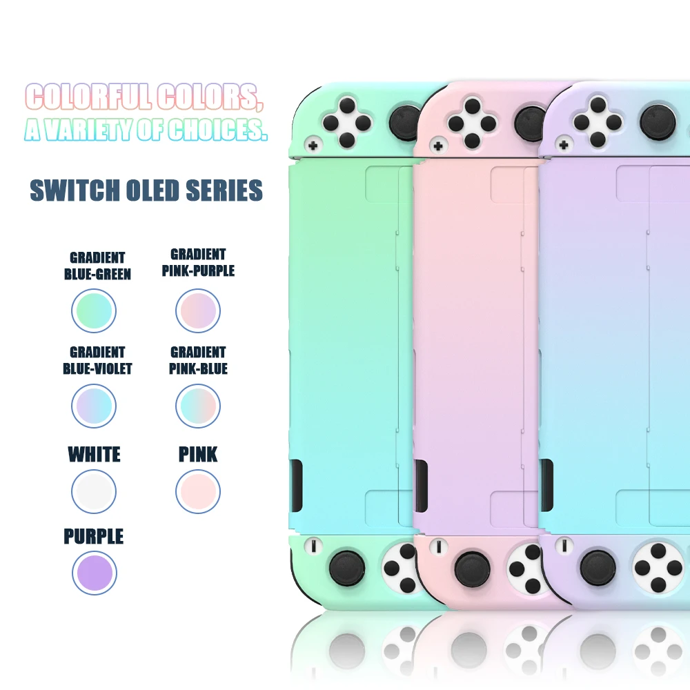 สำหรับ Nintendo สวิทช์ OLED อุปกรณ์ป้องกันกรณี NS Joycon Skin เปลือก ThumbStick Grips อุปกรณ์เสริม