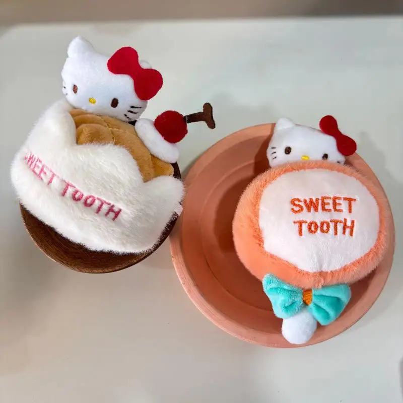 かわいいサンリオデザートシリーズ キティぬいぐるみペンダント スイートストロベリークレープキティ アニメぬいぐるみ クリエイティブKTベア バックパックチャーム