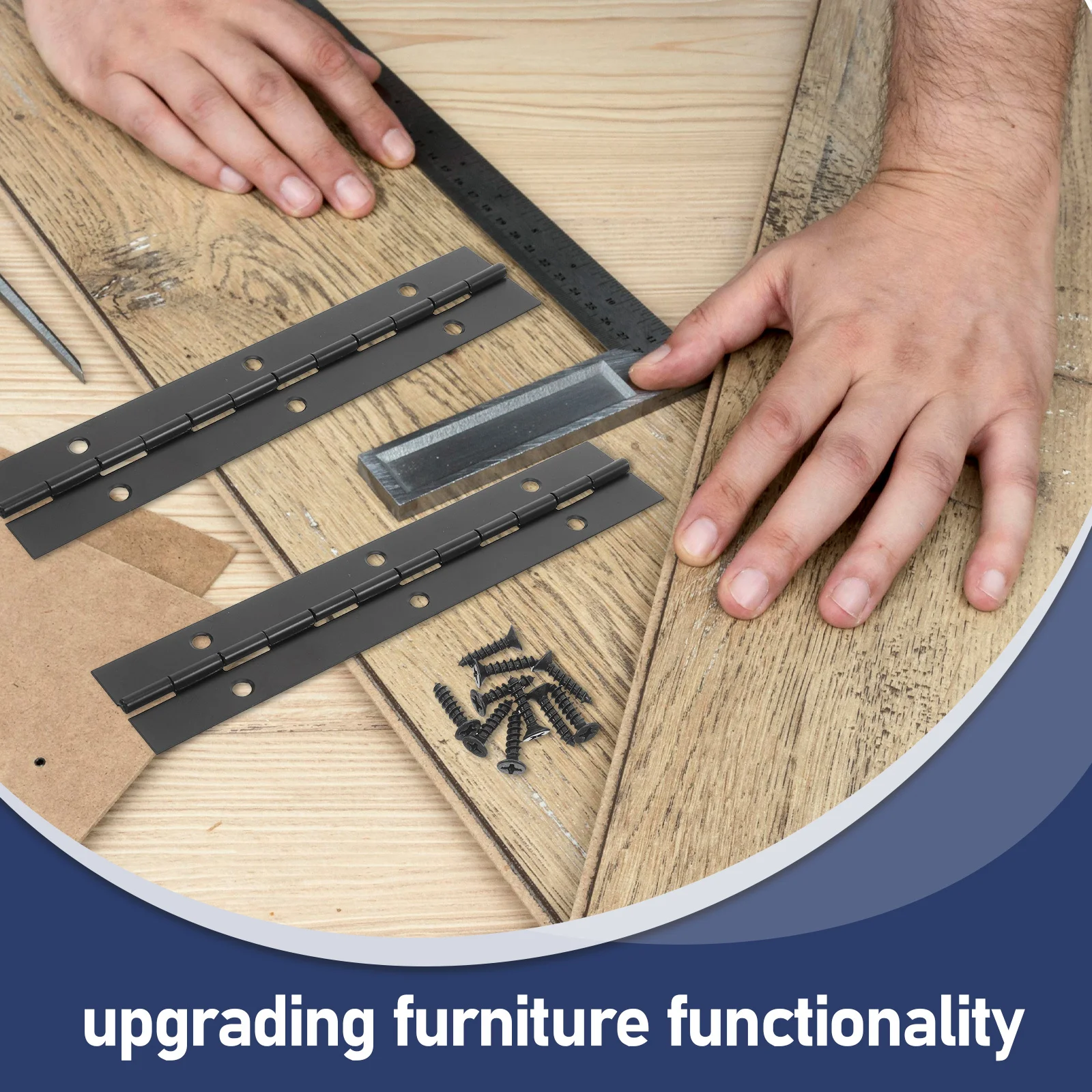 1 set cerniere per pianoforte lunghe nere resistenti cerniere continue porte per armadi pieghevoli scatole di legno mobili cerniera in acciaio inossidabile nero