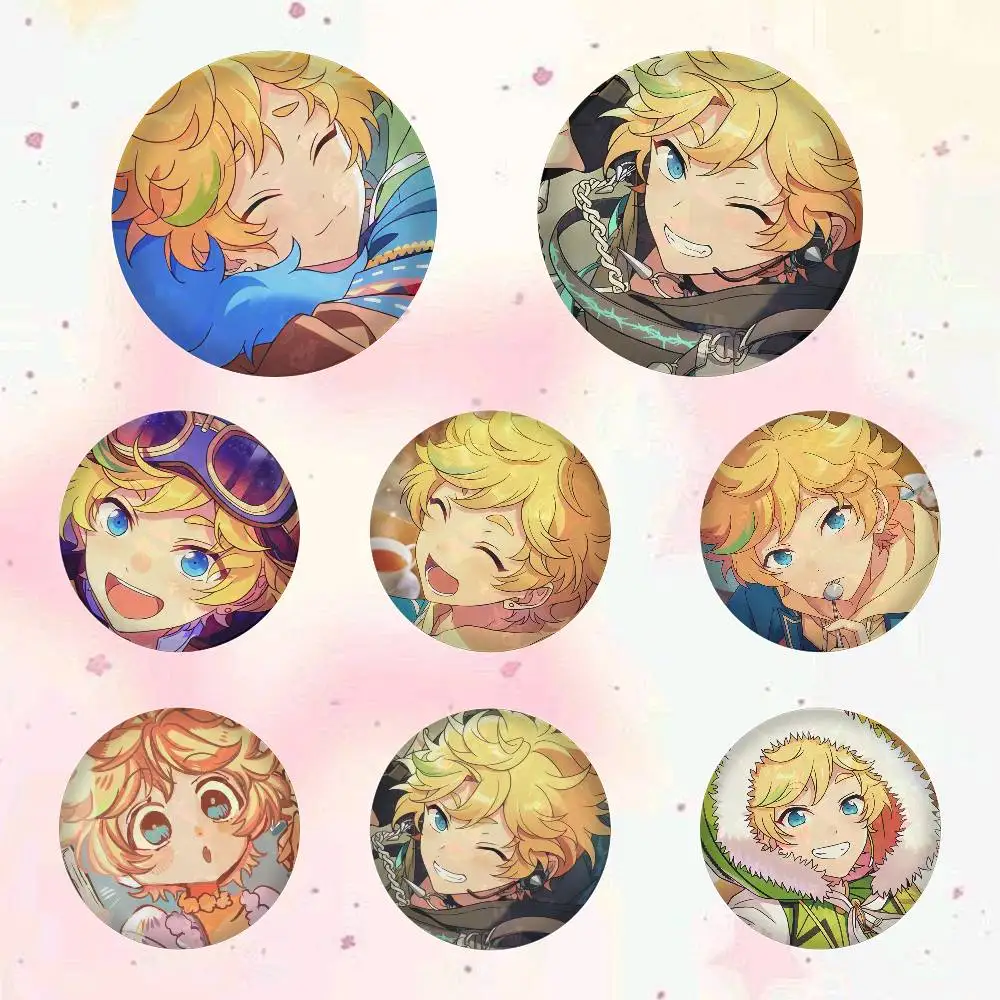 Sora Harukawa Anime Figure Badges 25 32 44 58 75 Mm Round Cosplay Pin Bag Decor Fans Collect Friends Gifts Brooch Souvenir view 4