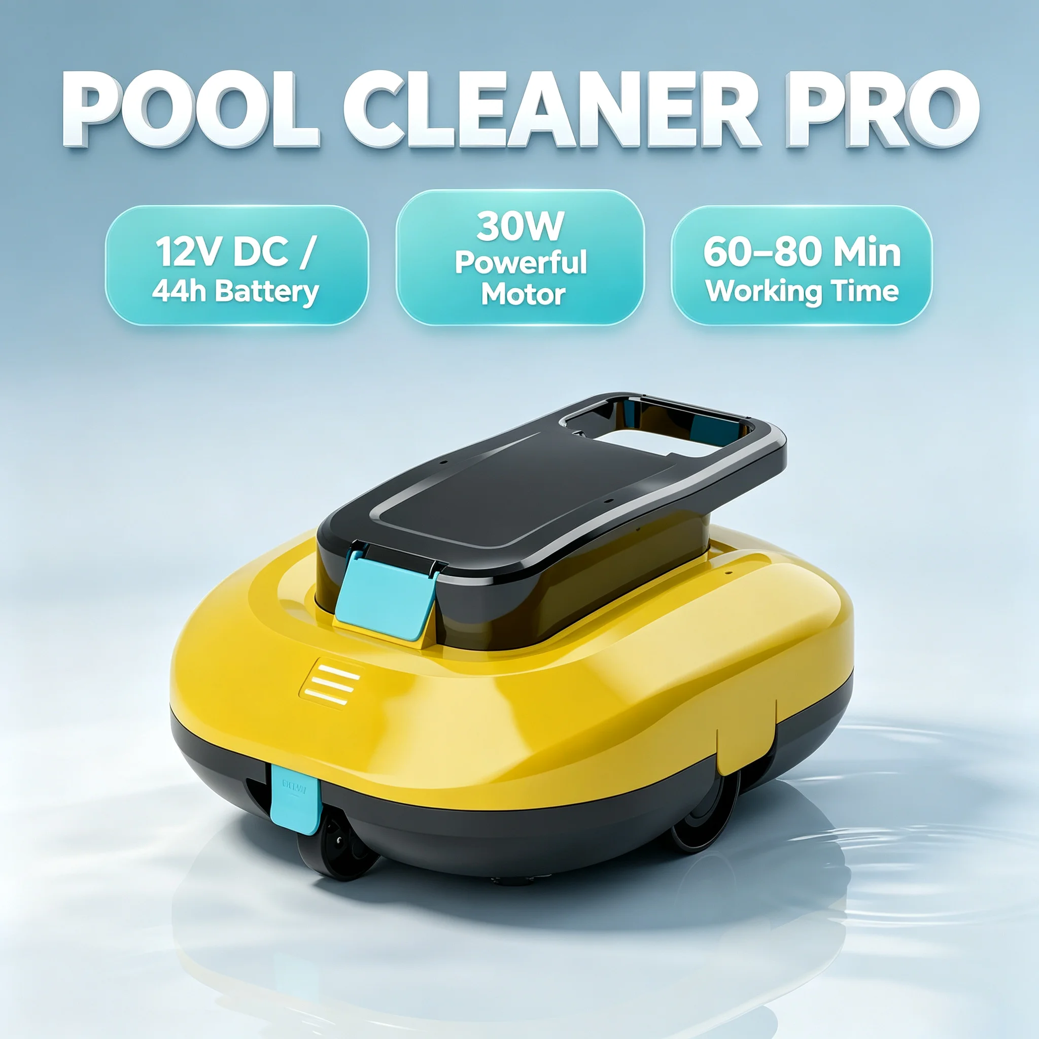 Professional Cordless Swimming Pool Cleaning Robot Automatic Vacuum Cleaner Machine with Powerful Suction Filtration System