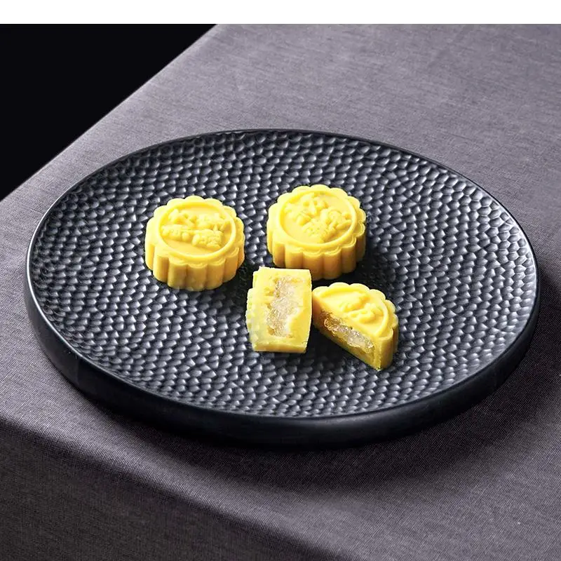 Ceramic Dinner Plate Round Speciality Tableware Sushi Dishes 10 Inch Fruit Dessert Trays Household Restaurant Pasta Steak Plates