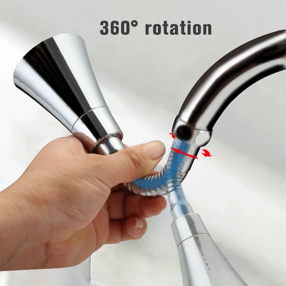 Grifo de agua de cocina Universal, presión ajustable, cabezal de grifo giratorio de 360 grados, adaptador de boquilla para grifo de ducha de ahorro de agua
