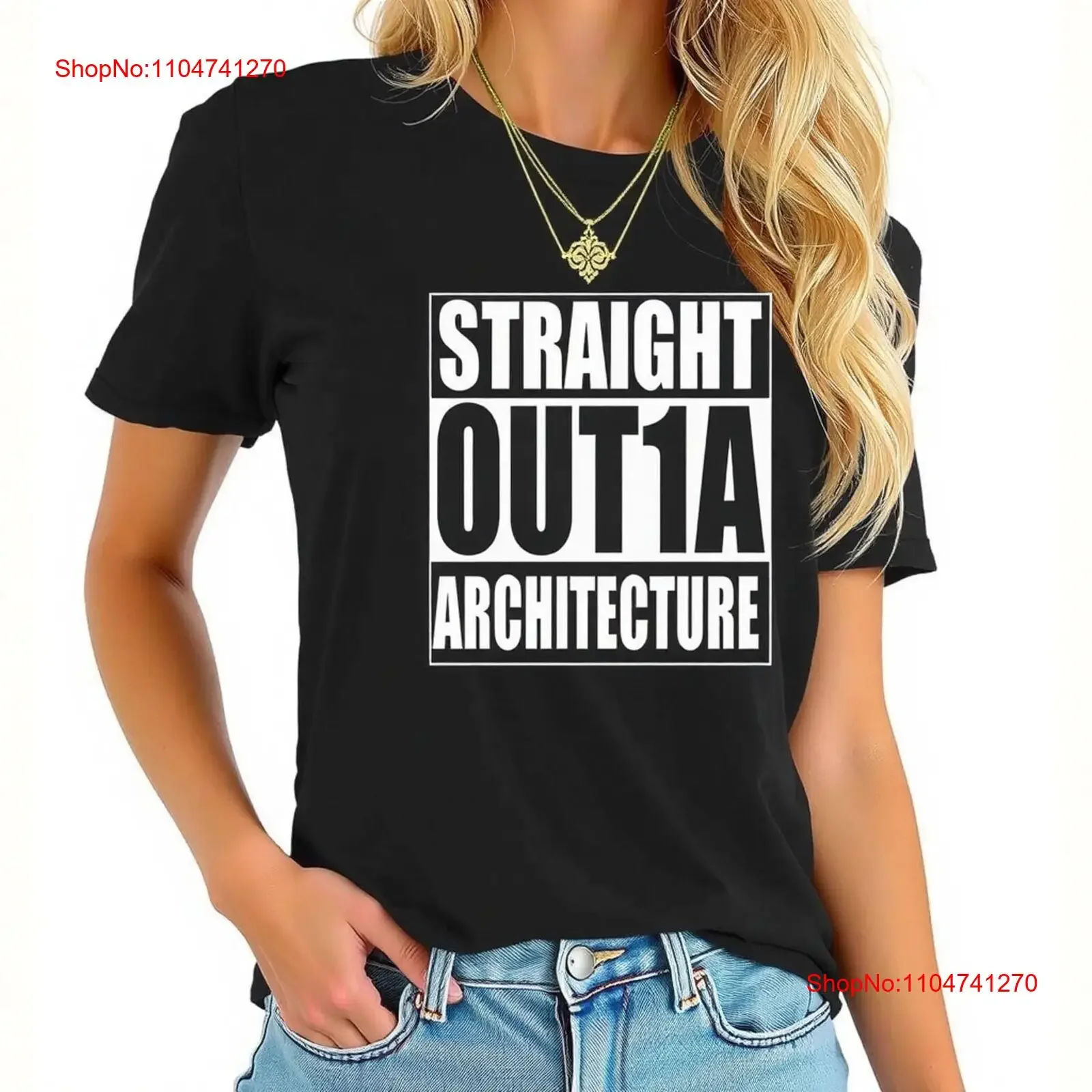 

Stylish Black T Shirt OUT1A ARCHITECTURE Casual for Lover vintage Washed Soft Versatile Unisex homme Comfortable Slightly