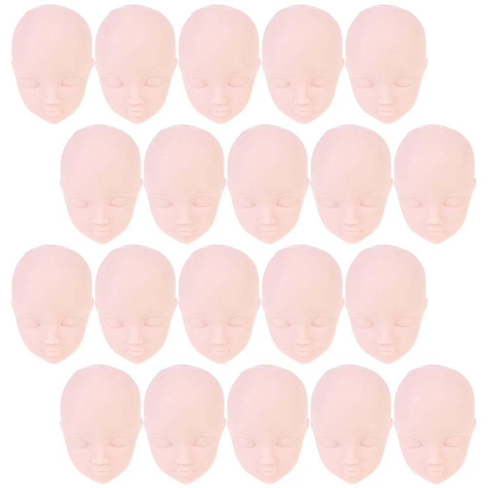 DIY 공예 프로젝트를위한 20Pcs 소형 장식 머리 연습 메이크업 아트 작은 부드러운 머리 소품 크리 에이 티브 홈 인테리어