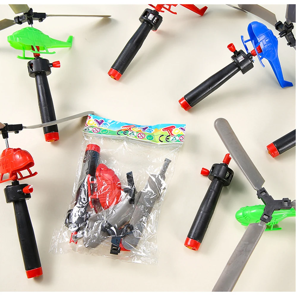 4/2 Stuks Bamboe Libel Speelgoed Kinderen Helikopter Plastic Luchtvaart Model Trekkoord Vliegtuig Kinderen Geschenken Outdoor Speelgoed Voor Kinderen