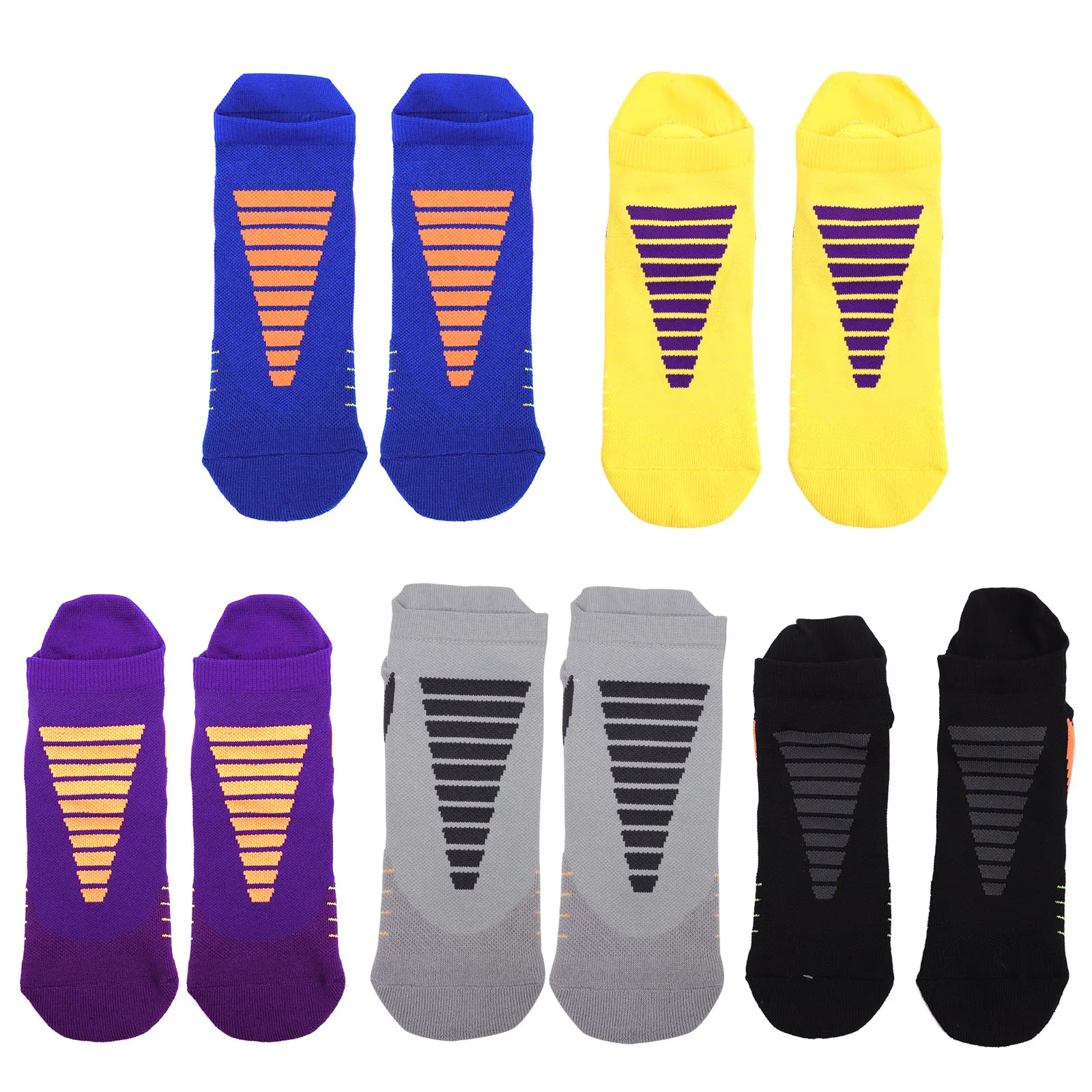 

5Pairs Anti-Odor Running Socks for Men Breathable Mesh Short Tube Sports Socks Sweat-Absorbent Comfortable Non-Slip Athletic