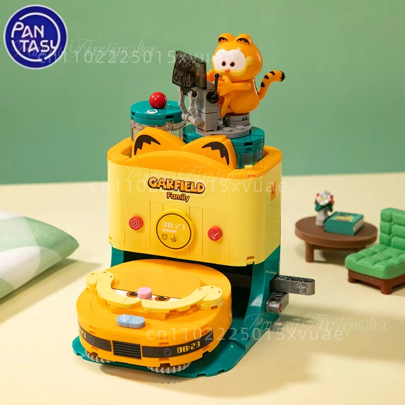 Pantasy Garfield Building Blocks Cartoon Home Appliances Series Assembling Toy Model Desktop Decoration Children's Birthday Gift