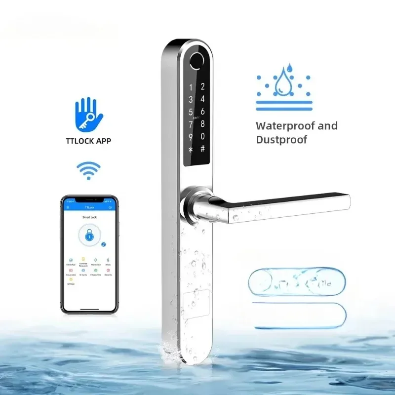 Ttlock App Wifi Smart Handle Door Lock Password Smart Door Lock for Thin Door