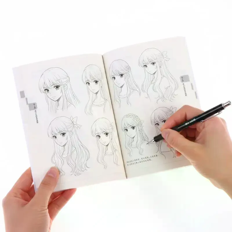 1Pcs Manga Drawing Tutorial Pocket Sized Book Step by Step Anime Illustration Guide for Students Portable Art Learning Manual