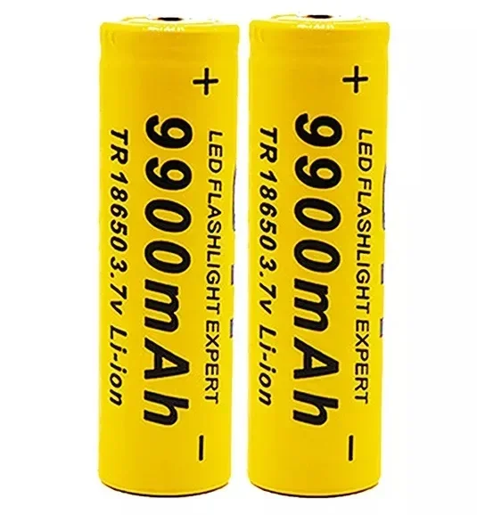 18650 Battery Rechargeable Battery 3.7V 18650 9900Mah Capacity Li-Ion Chargeable Battery for Pocket lamp + Charger