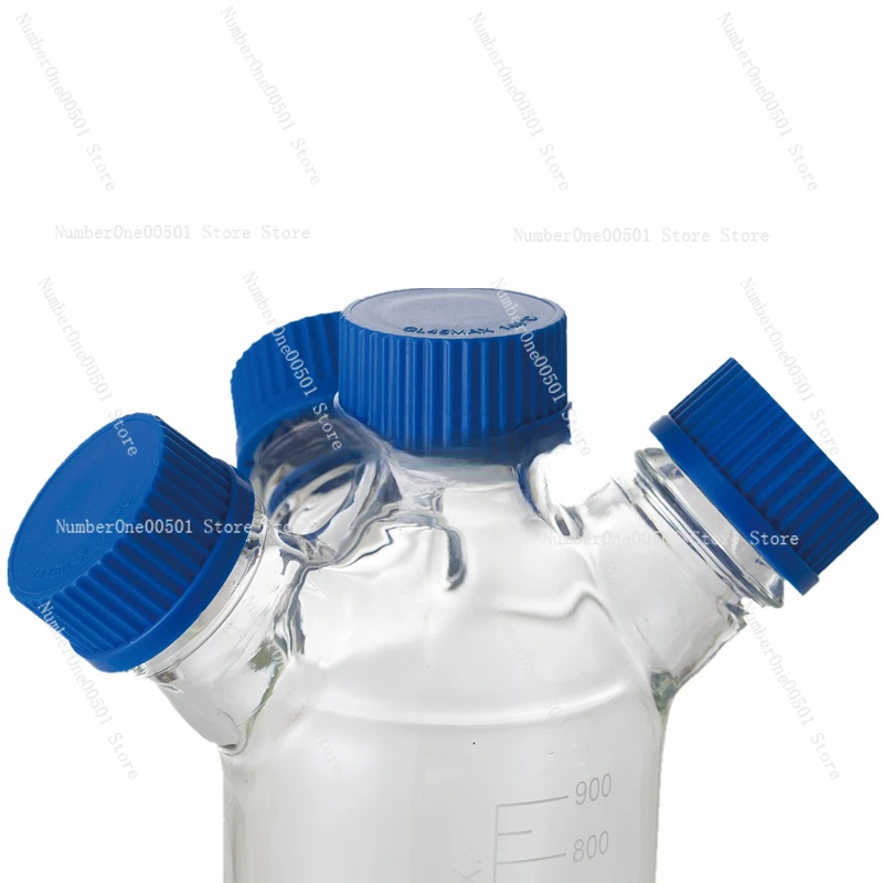 Gl45 Screw Mobile Phase Liquid Bottle Screw Storage  Chromatography Solvent  Blue Cap Silk Reagent Bottle