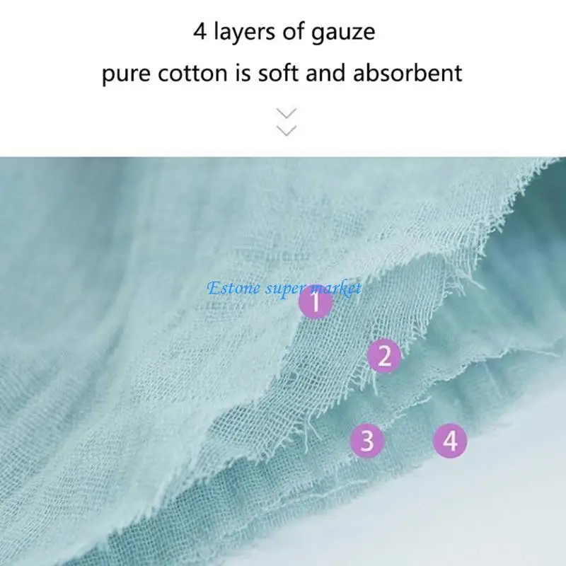 

090B 4pcs Baby Bib Soothe Security Blanket Rattle Newborn Chewing Shower Gift