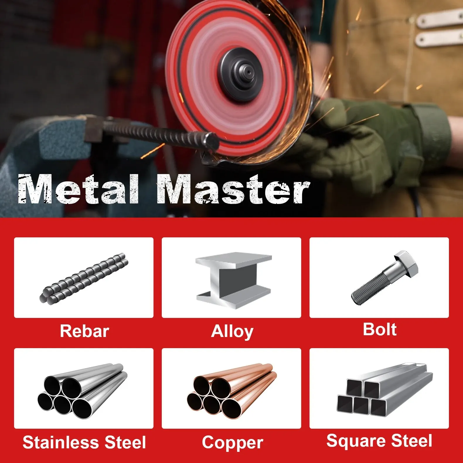 EZARC 125mm Cutting Disc for Metal, INOX, Rebar, Steel, Iron, Diamond Cutting Wheel with 5000+ Cuts, Metal Saw Blades Cut Tool