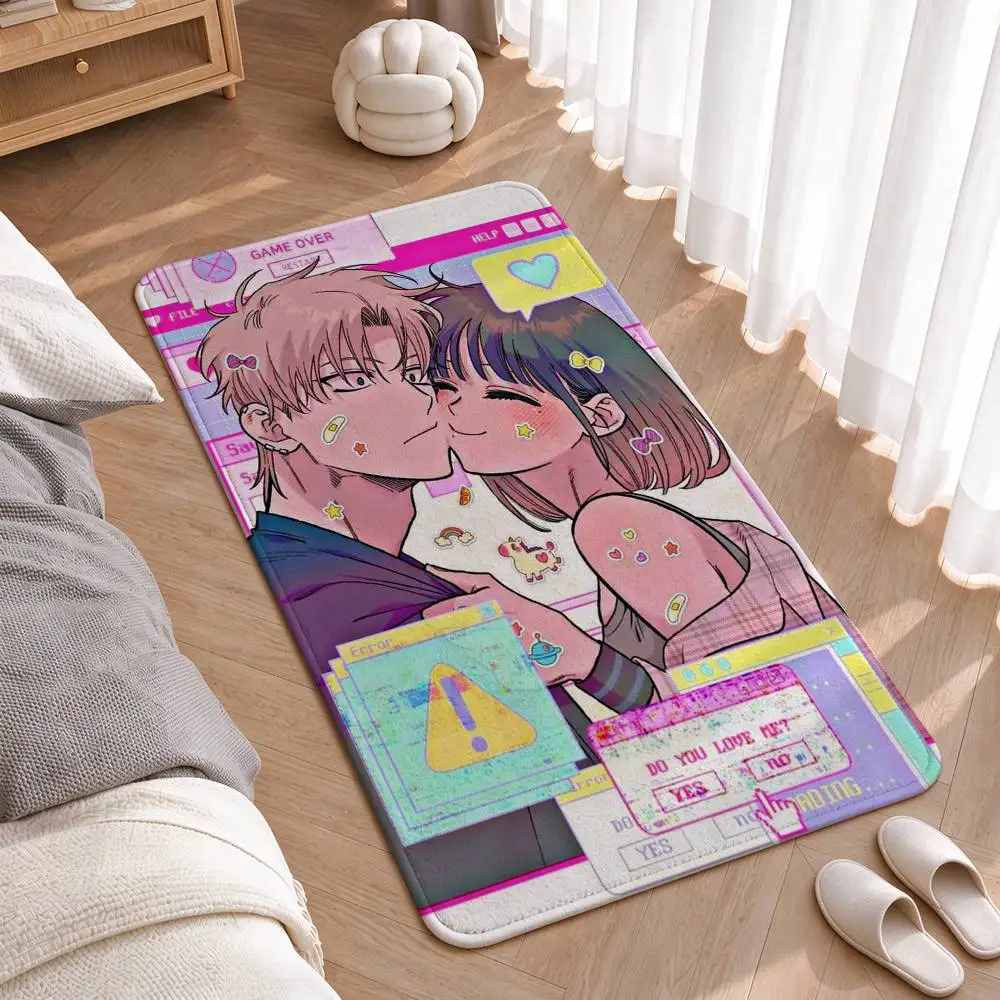 Childhood Friend Complex Manhwa Home Decor Short Plush Floor Mat, Non-Slip & Easy to Clean for Multi Doorways