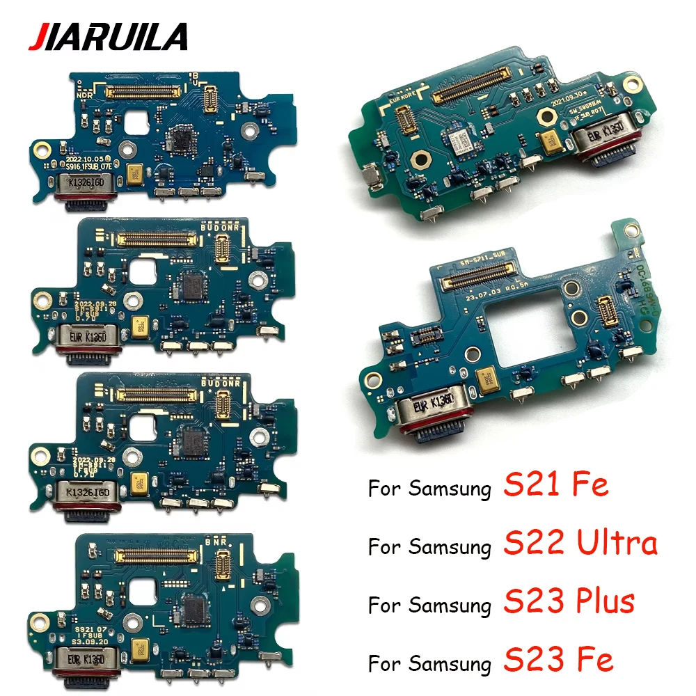 

10Pcs , USB Sub Mic Board Dock Charger Connector Charging Port Flex Cable For Samsung S24 S23 S22 Plus Ultra S21 Fe G990B S906B