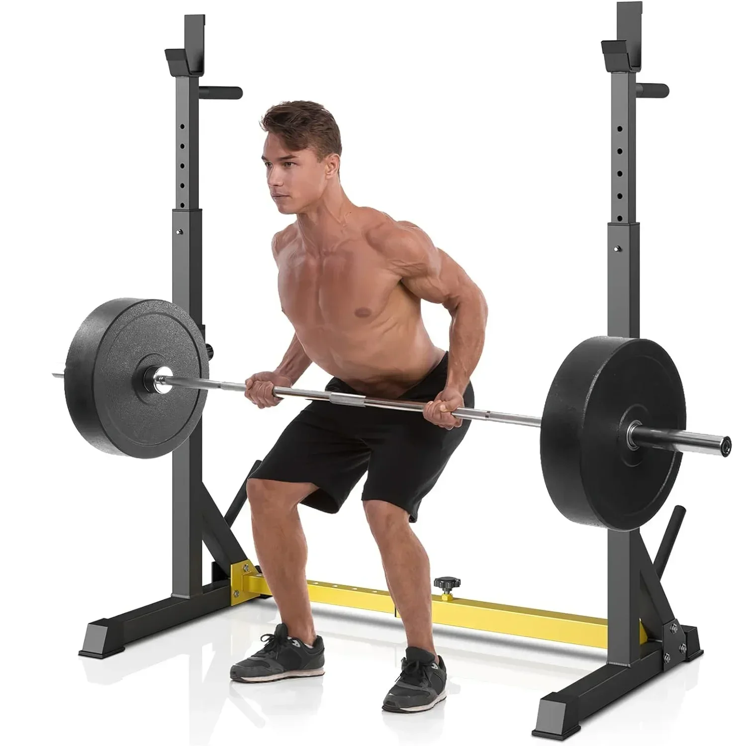 Verstelbare Squat Rack Stand Multifunctionele Barbell Rack Gewichtheffen Gym Halter Rekken Home Gym Bankdrukken Rack belasting 250kg - afbeelding 2