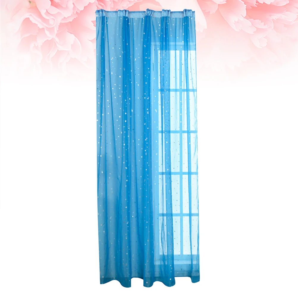 الأزرق 100x270 سنتيمتر الفضة احباط ستار الفوال الستائر شير نافذة تول لغرفة النوم الحمام ضوء تصفية الشمس نشر