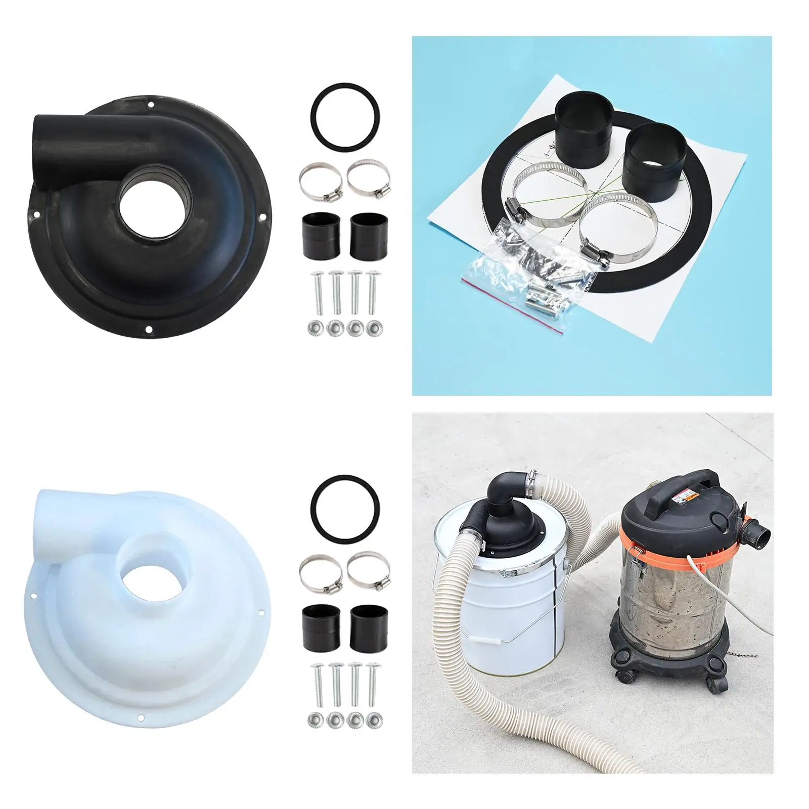 Cyclone Filter Dust Collector DIY Plaster Woodworking Plastic Cyclone Separator Lid Vacuum Dust Collector Spare Parts