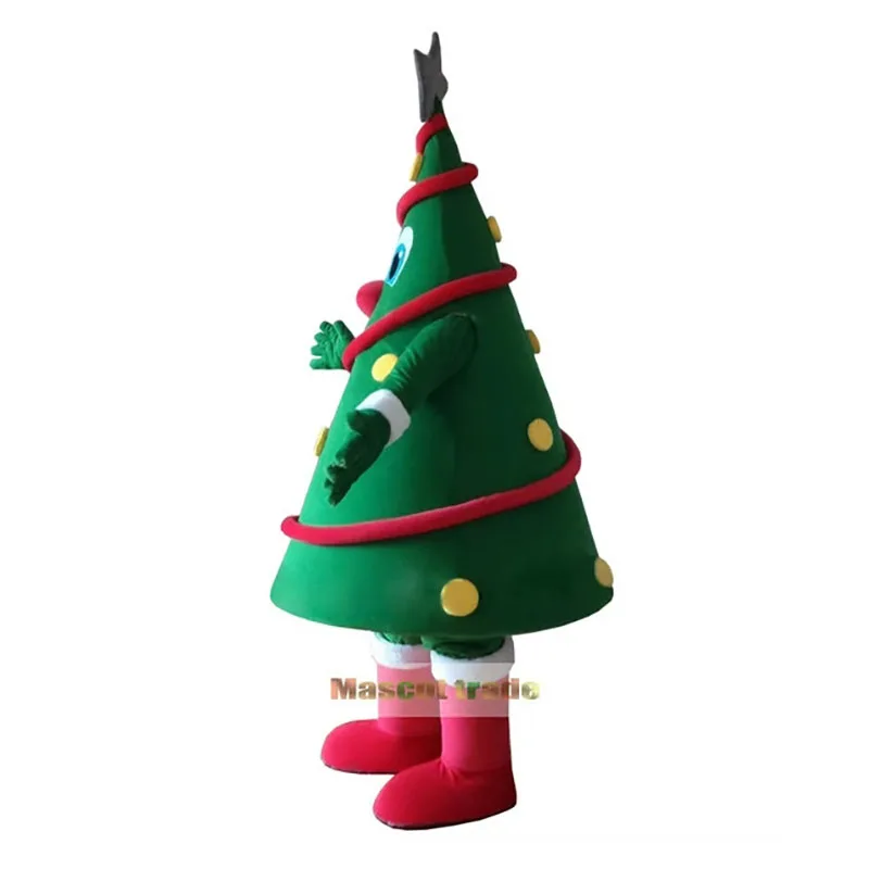 Hete Verkoop Groene Kerstboom Mascotte Kostuum Kerst Carnaval Performance Kleding