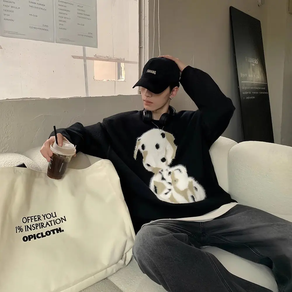 

Мягкий уютный зимний вязаный свитер Bla Spot из норковых волос для мужчин и женщин Lazy Sle Long Sve round Ne Top Trendy