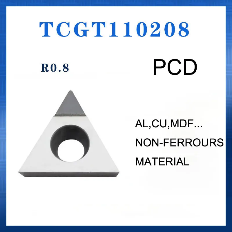 Ochmit PCD CBN Turning Inserts TCGT0902 TBGT0601 TPGT0802 VBGT1103 VCGT CNC Lathe Diamond Cutting Tools For AL Hardened Steel