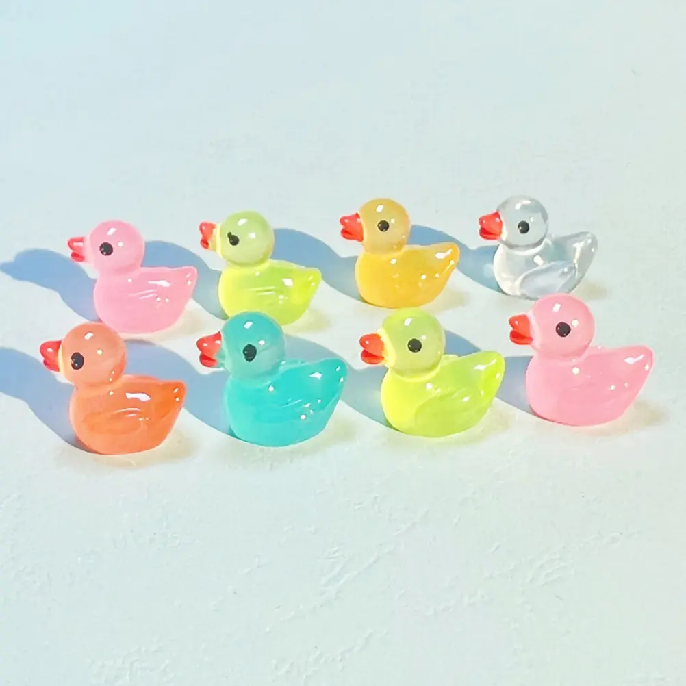 

60Pcs Resin Mini Ducks Bulk Set Creative Cheerful Figurines for Miniature Garden Decor Tiny Resin Animals Micro Landscape Decor