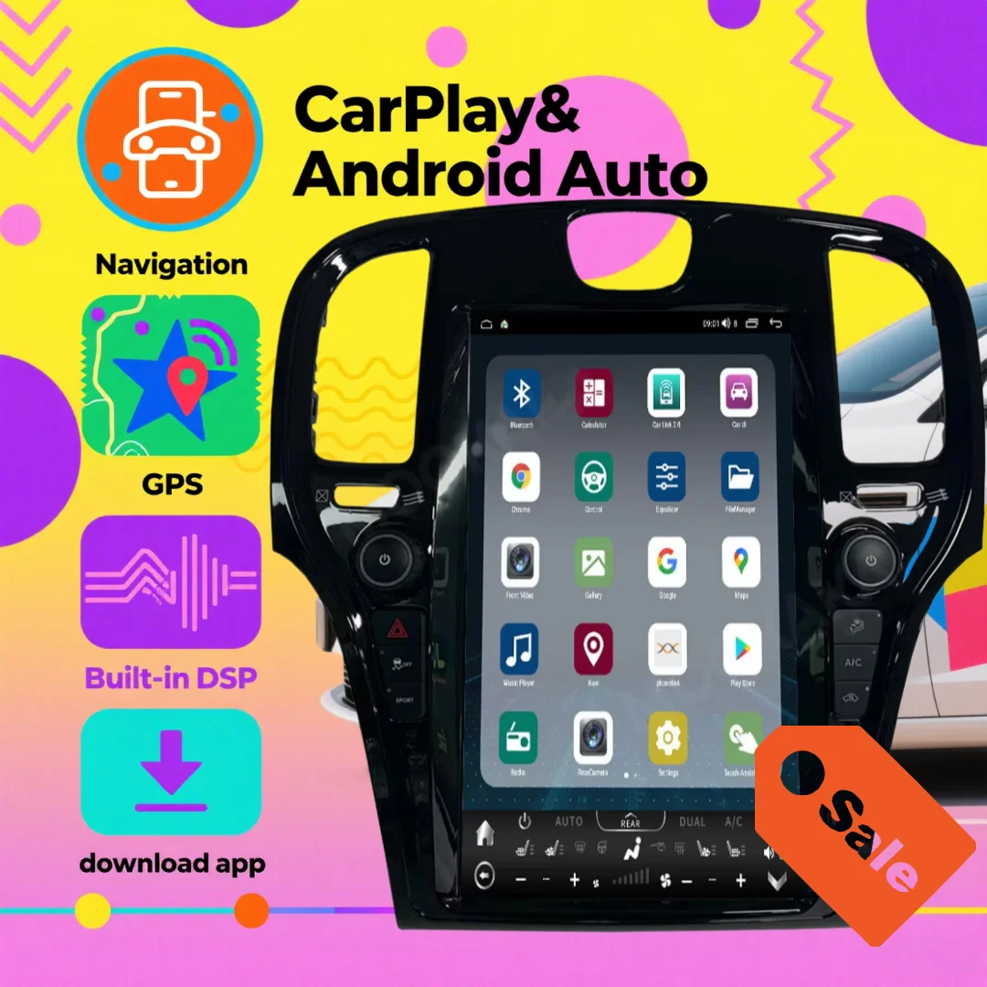 شاشة 13.6 بوصة تعمل باللمس لكرايسلر 300C 2012-2019 Carplay نظام تحديد المواقع والملاحة أندرويد 13 وحدة مشغل راديو الوسائط المتعددة للسيارة 4G WIFI AI