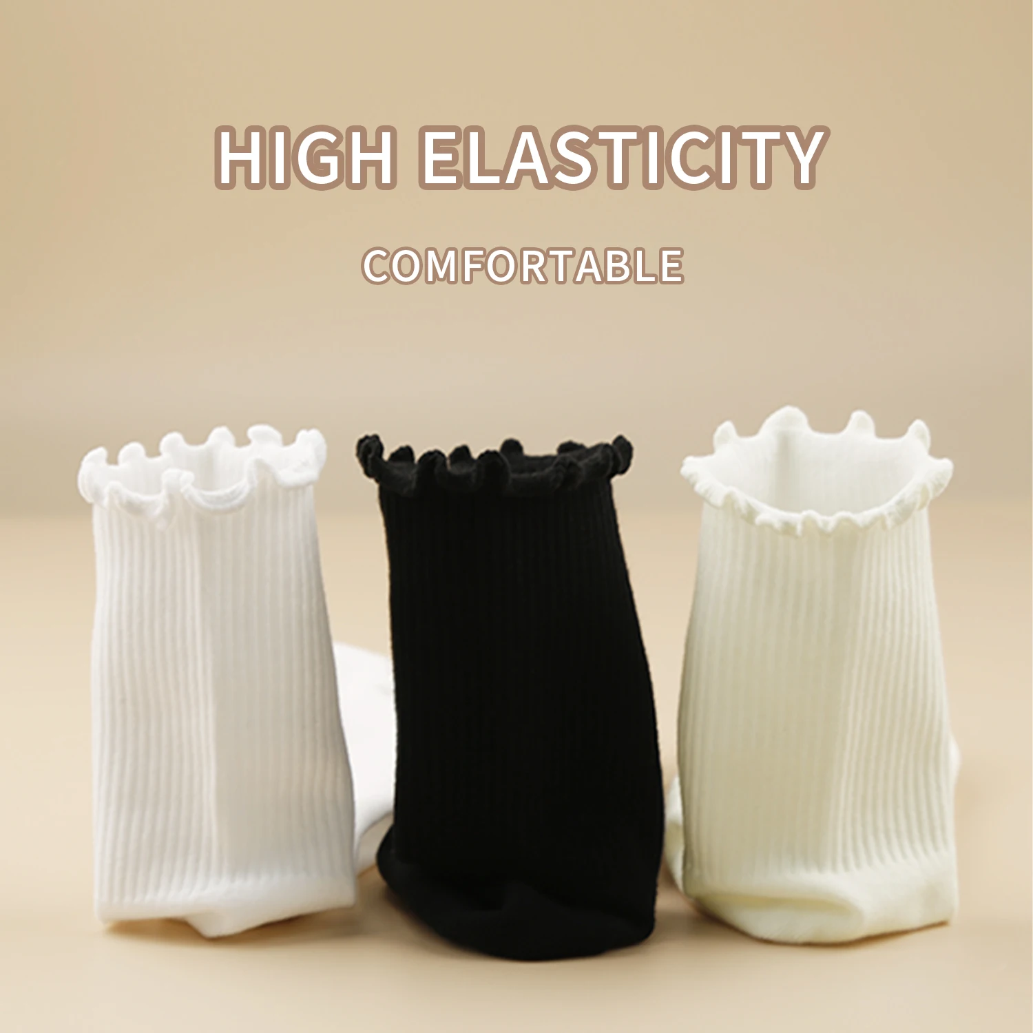 White fungus edge pile socks summer thin Japanese JK socks children Lolita Mary Zhen shoes cute lace mid tube socks