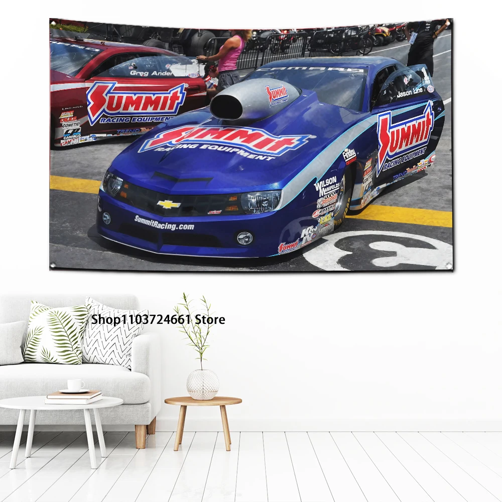 لافتة طباعة رقمية بوليستر ، علم سباق صيفي ، فن حائط جراج ، ديكور خارج الباب ، 60x90cm #4