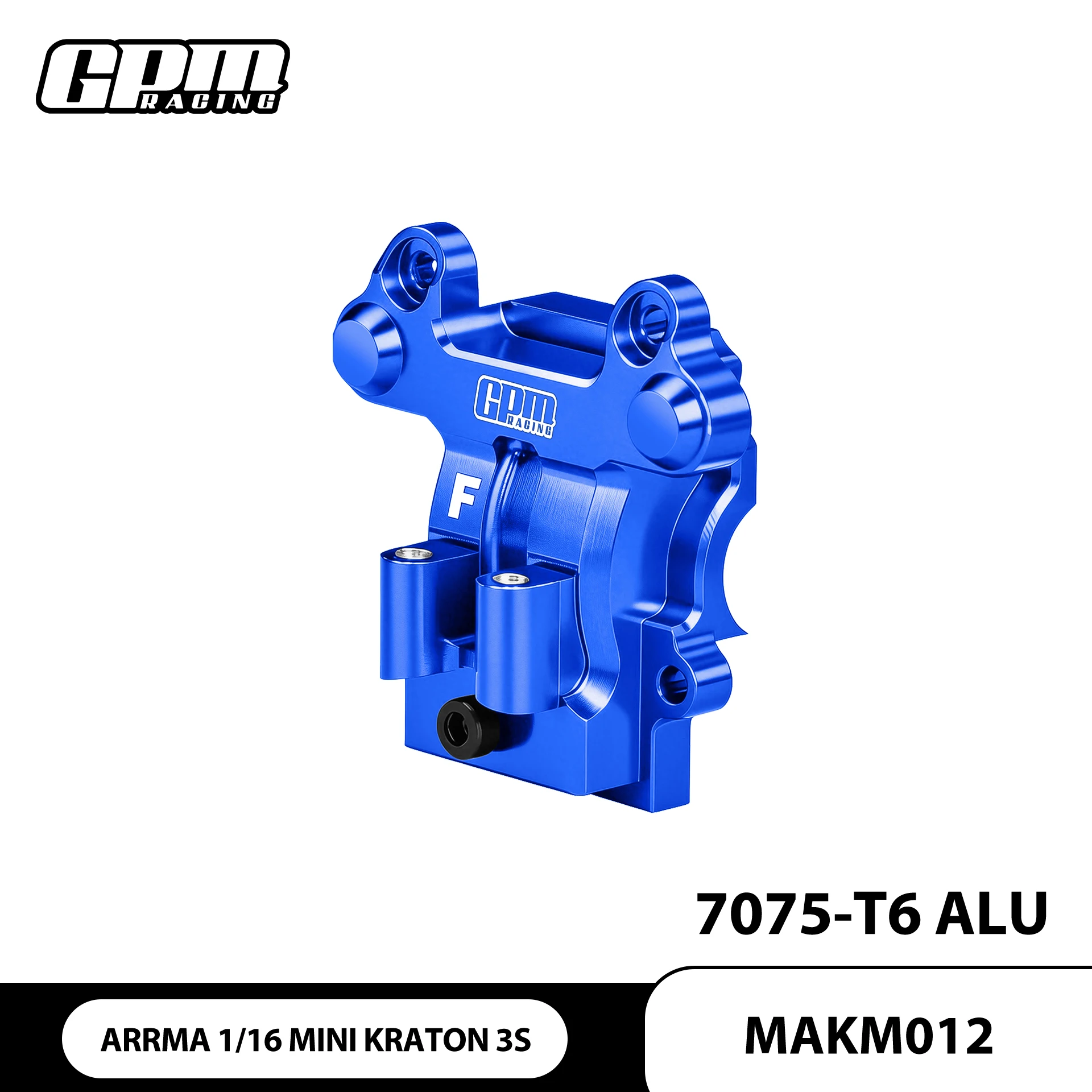 

GPM 7075-T6 ALLOY FRONT DIFF COVER For ARRMA 1/16 MINI KRATON 3S DSC 4X4 RTR Brushless Speed Truck-ARA2508S