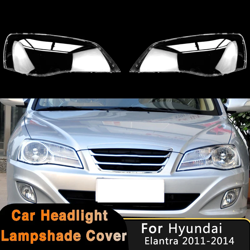 

Car Headlight Lens Cover For Hyundai Elantra 2011-2014 Auto Headlamp Transparent Glass Cap Lampshade Shell Front Head Lamp Case