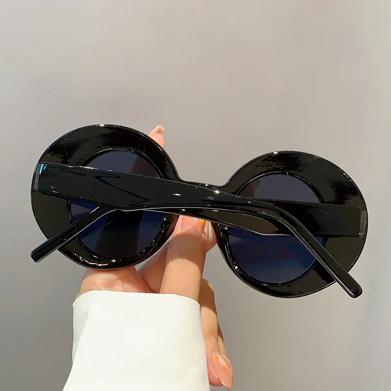 Punk dicken Rahmen ovale Sonnenbrille Frau Marke Designer mehrfarbige Luxus Sonnenbrille weibliche Steampunk Sonnenbrillen uv400 oculos de sol – Detail 7